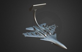 Fighter aircraft 3D model