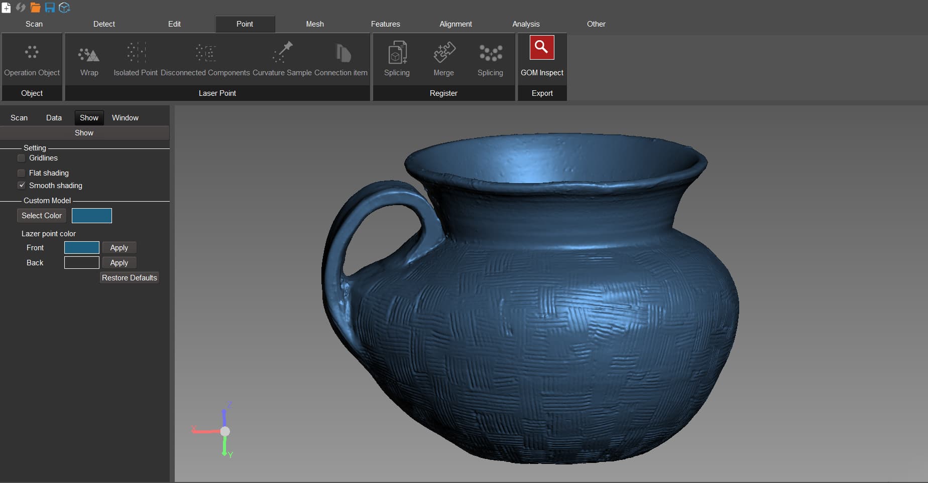 3d scanned data of ancient pottery