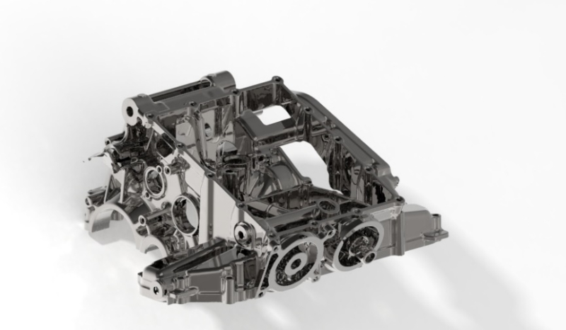 Lower engine block model based on the scan